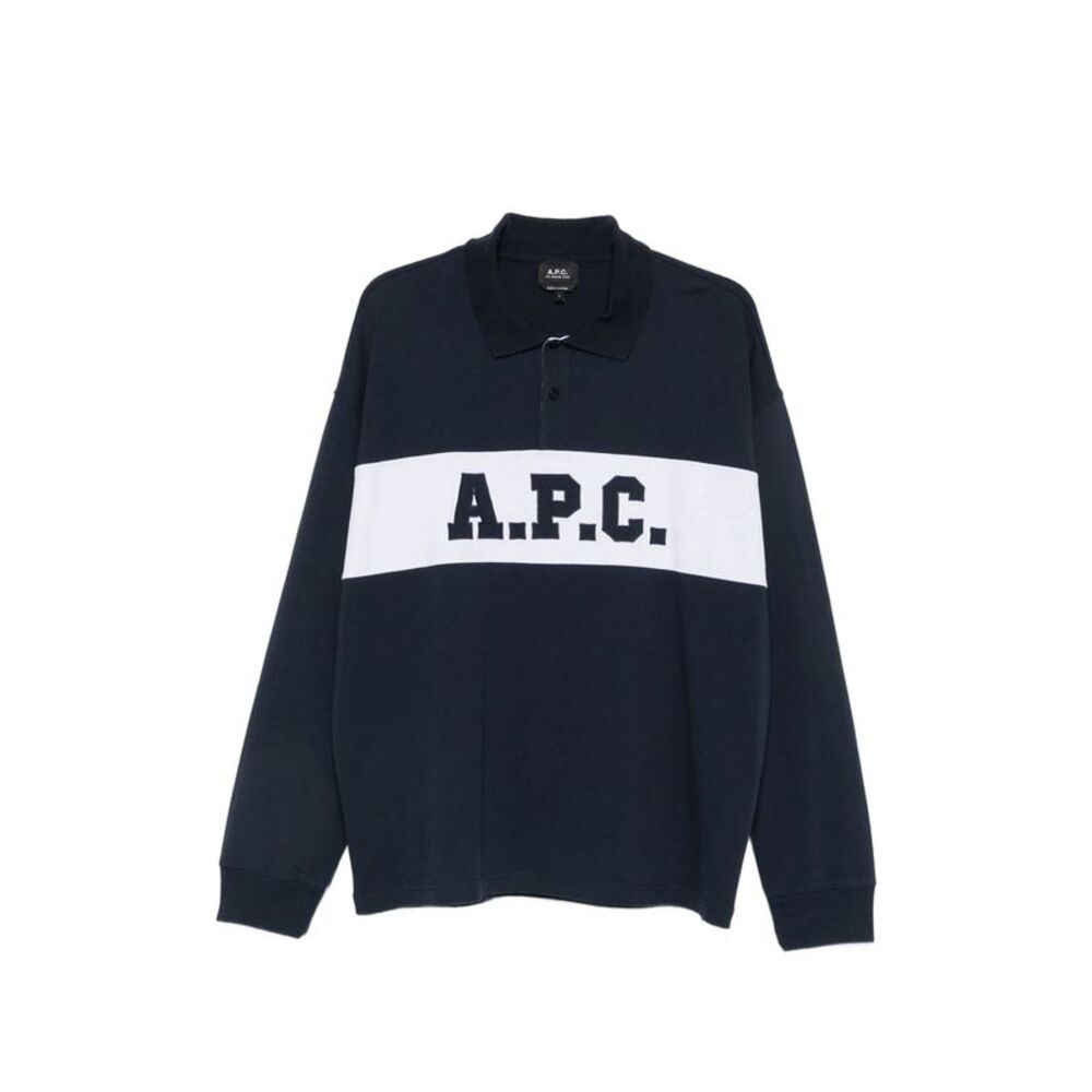 A.P.C. Blue Polo Shirts Men